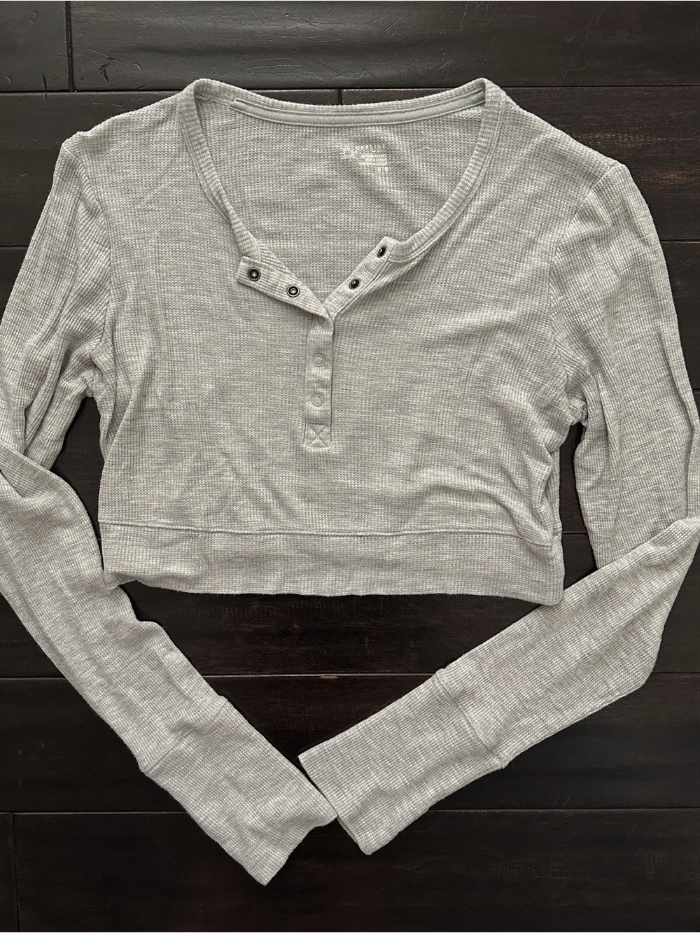 OFFLINE By Aerie Thumbs Up
Waffle Henley Cropped T-Shirt